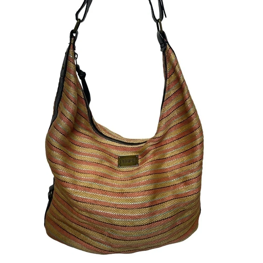 Dakine Multicolored Striped Weave Shoulder Bag